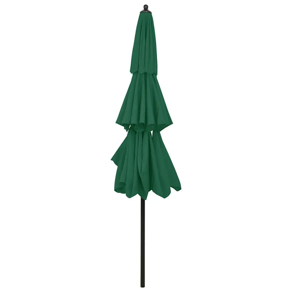 3m Green Garden Parasol with Adjustable Tilt