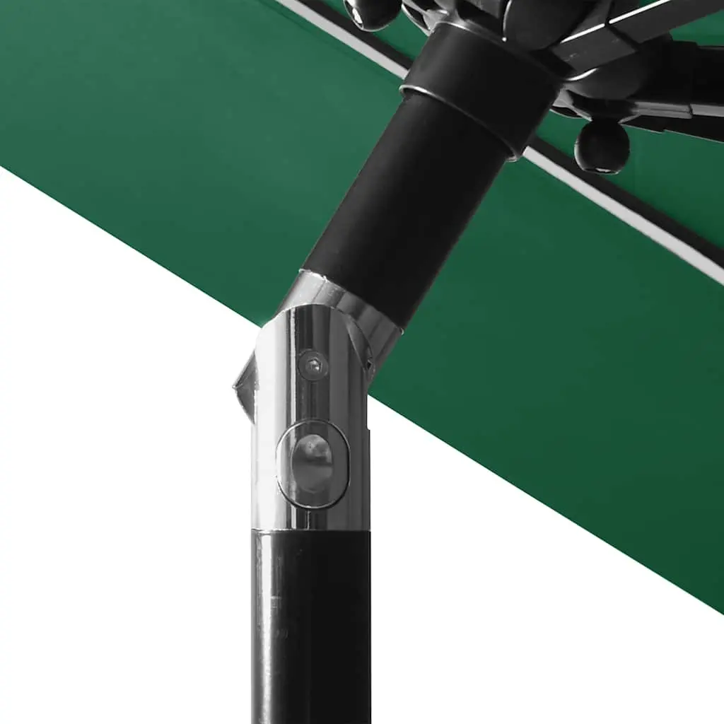 3m Green Garden Parasol with Adjustable Tilt