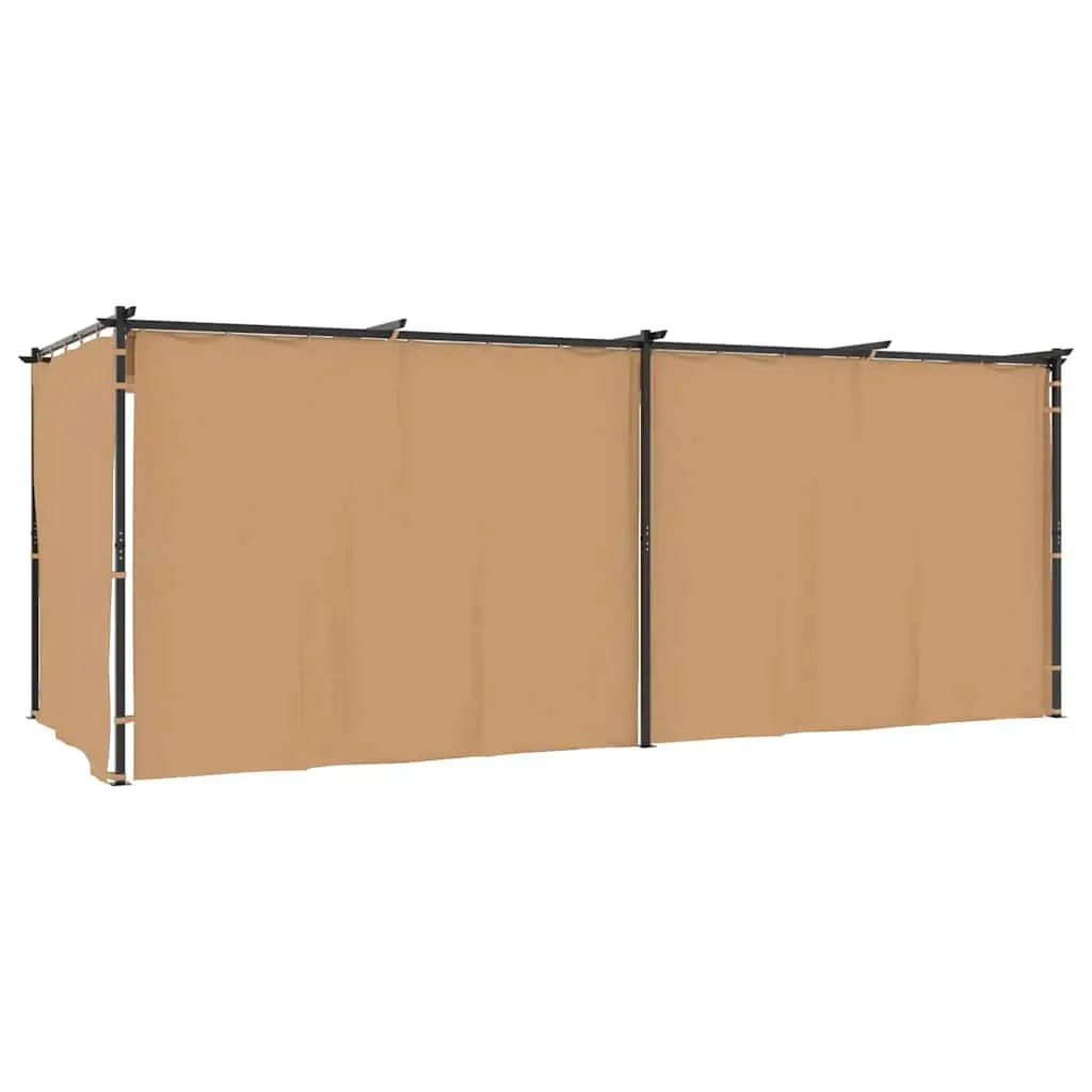 Gazebo Outdoor Canopy Shelter with Side Curtains 6x3 m