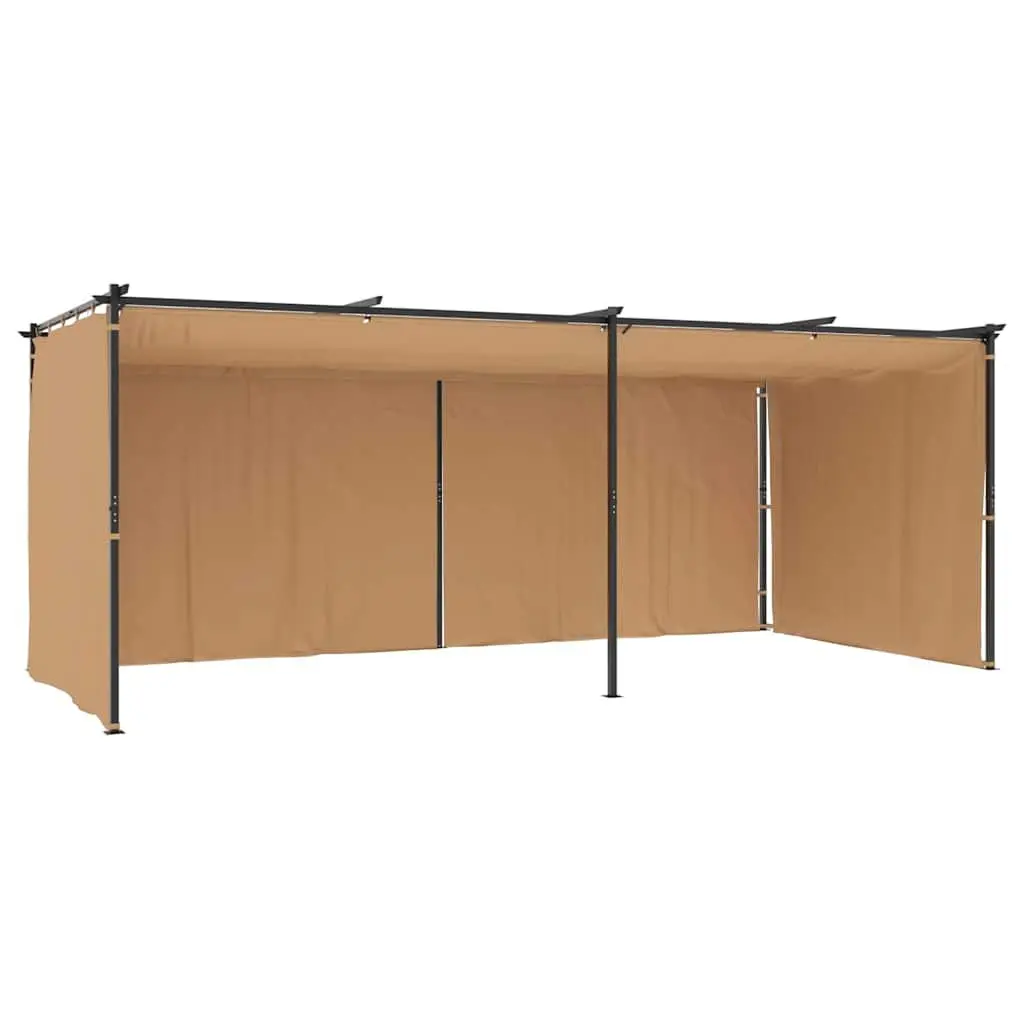 Gazebo Outdoor Canopy Shelter with Side Curtains 6x3 m