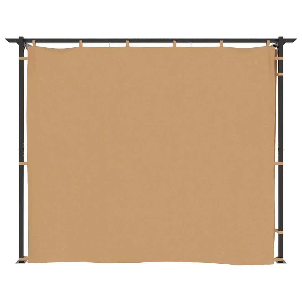 Gazebo Outdoor Canopy Shelter with Side Curtains 6x3 m