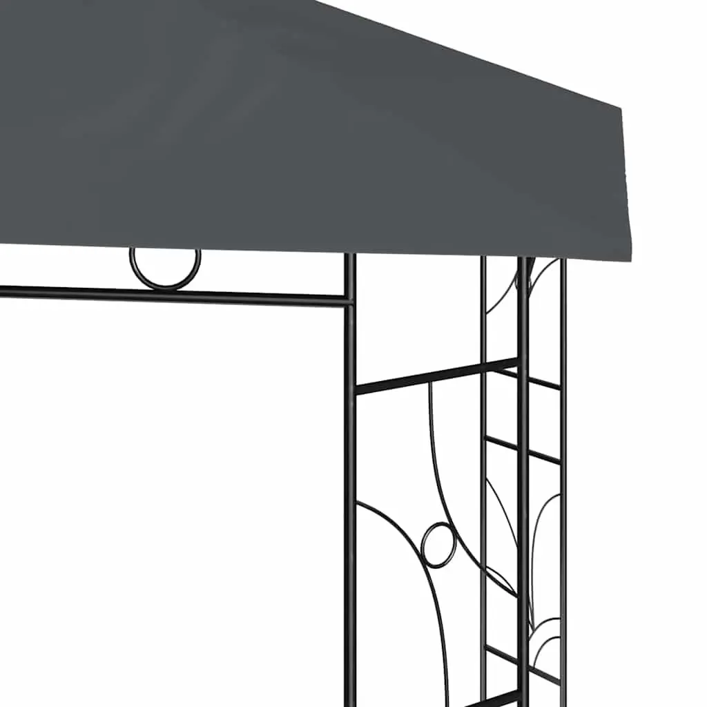 Gazebo Anthracite Outdoor Canopy 3x3x2.7m Steel Frame Tent Shelter