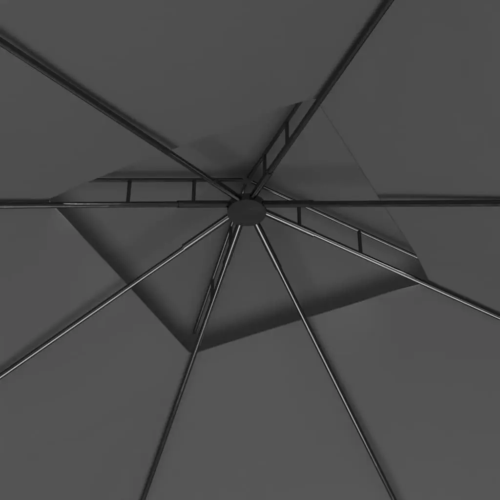 Gazebo Anthracite Outdoor Canopy 3x3x2.7m Steel Frame Tent Shelter