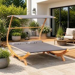 Your New Favorite Outdoor Lounge Bed with Canopy