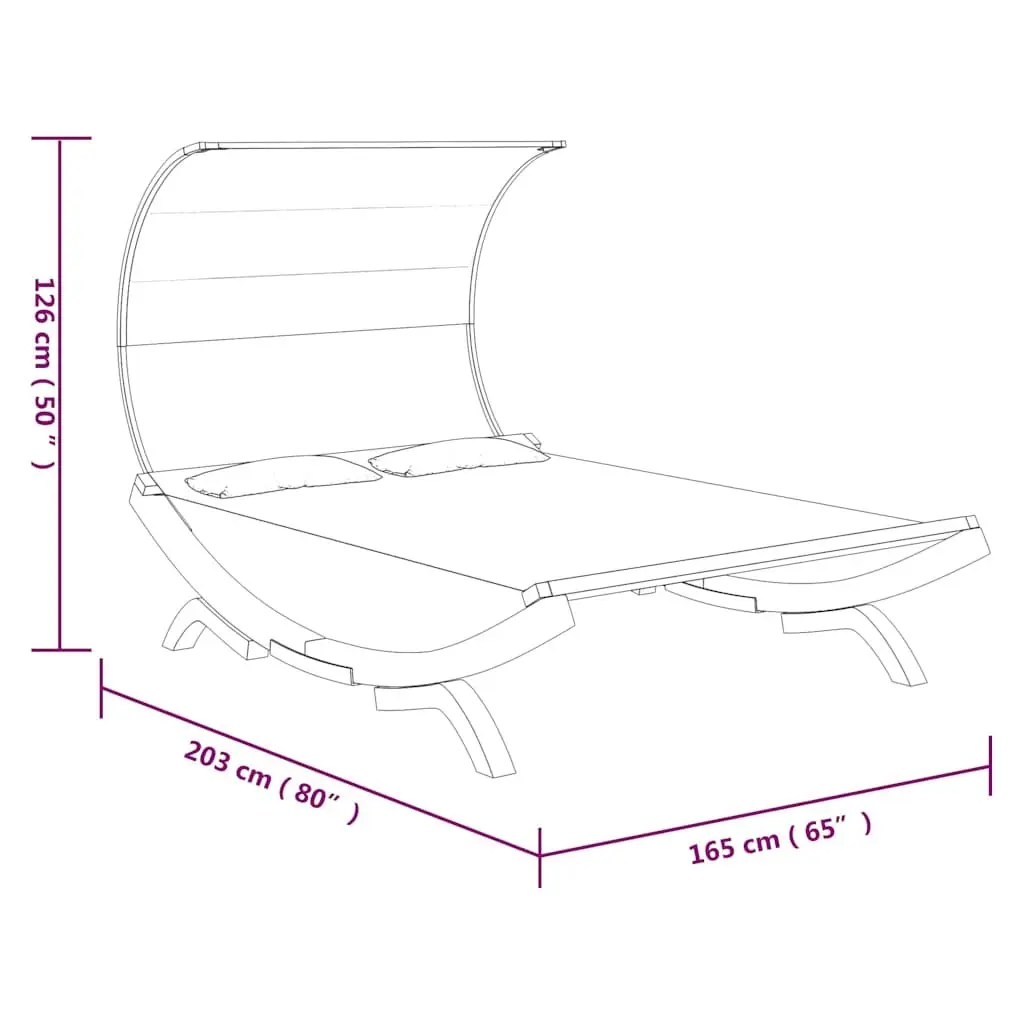 Outdoor Lounge Bed with Canopy