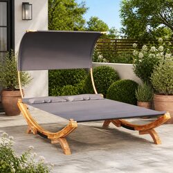Your Ideal Outdoor Lounge Bed with Built-In Canopy