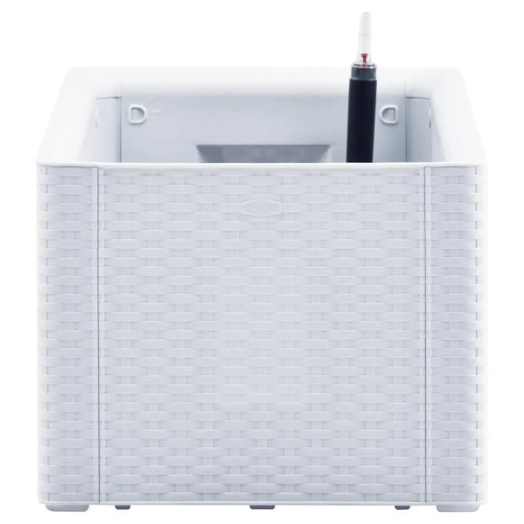 Raised Garden Bed Self Watering System with Level Indicator White 100 x 43 x 33 cm