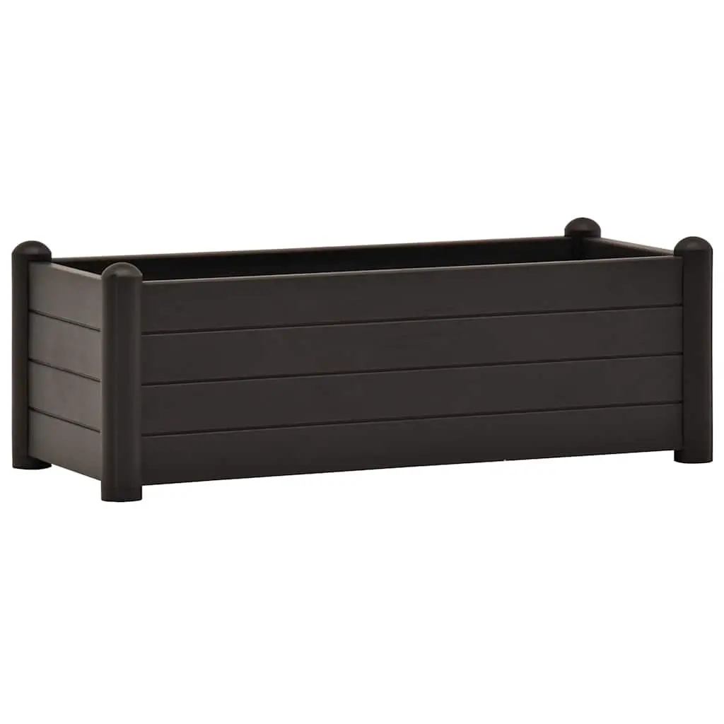 Garden Planter Anthracite PP 100x43x35cm Indoor Outdoor Raised Bed
