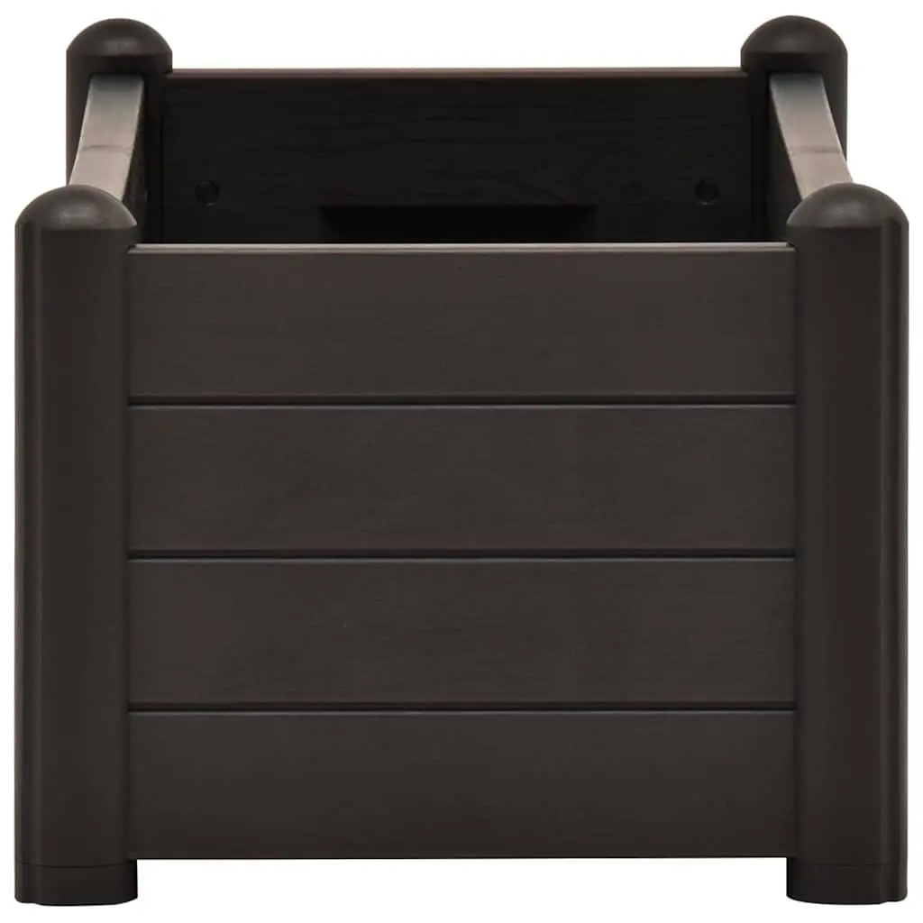 Garden Planter Anthracite PP 100x43x35cm Indoor Outdoor Raised Bed