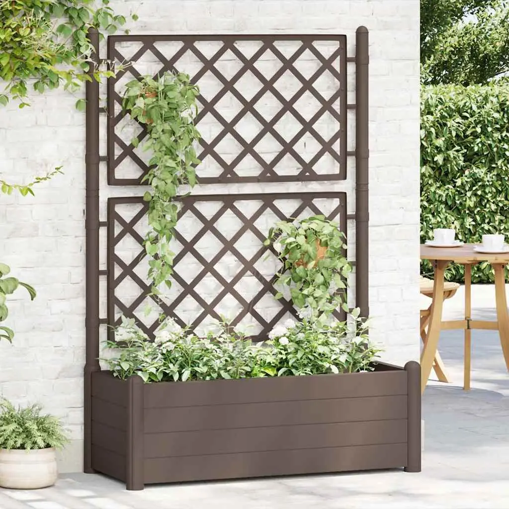 Outdoor Garden Planter with Trellis Support