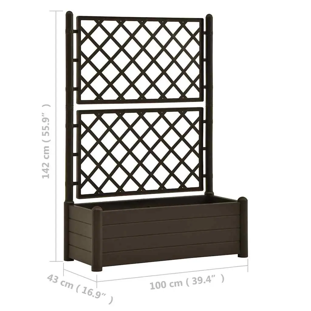 Outdoor Garden Planter with Trellis Support