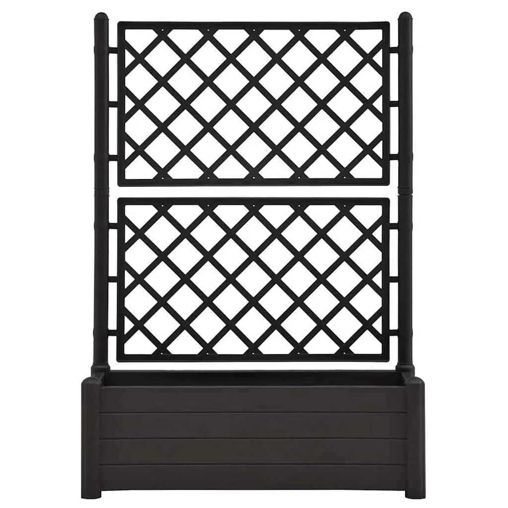 Garden Planter with Integrated Trellis Lightweight Outdoor Flower Box 90L Capacity