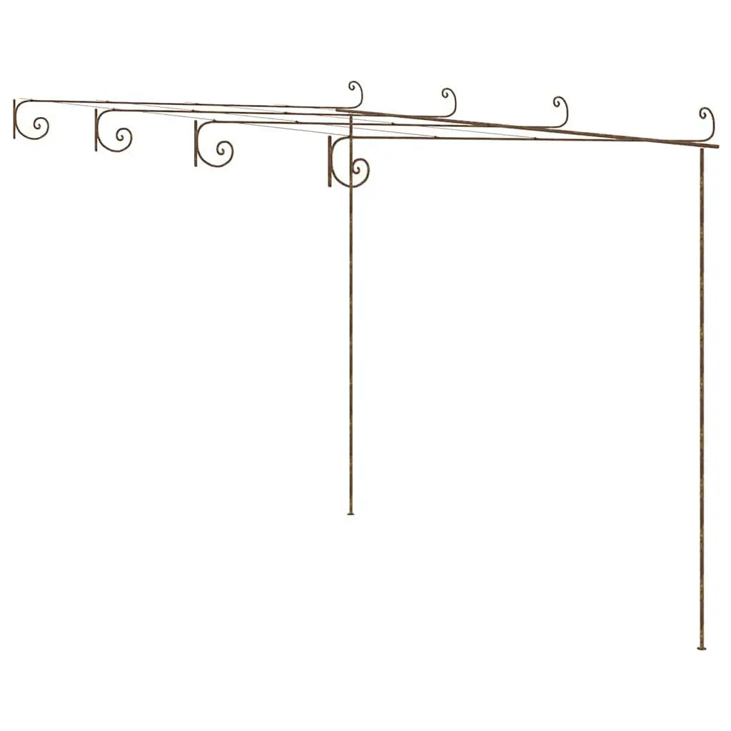 Garden Pergola Wrought Iron Lean-to Structure 4 x 3 x 2.5 m