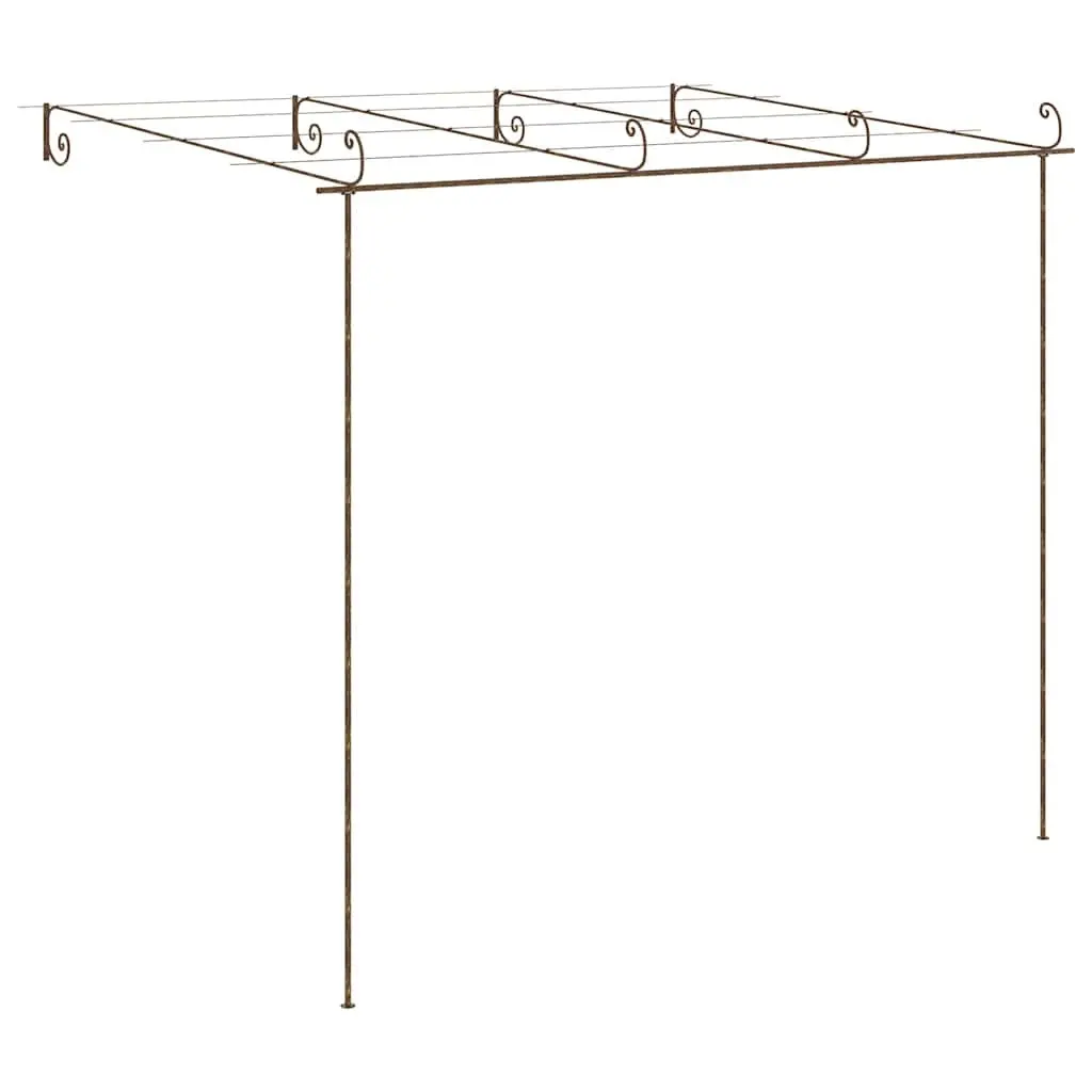 Garden Pergola Wrought Iron Lean-to Structure 4 x 3 x 2.5 m