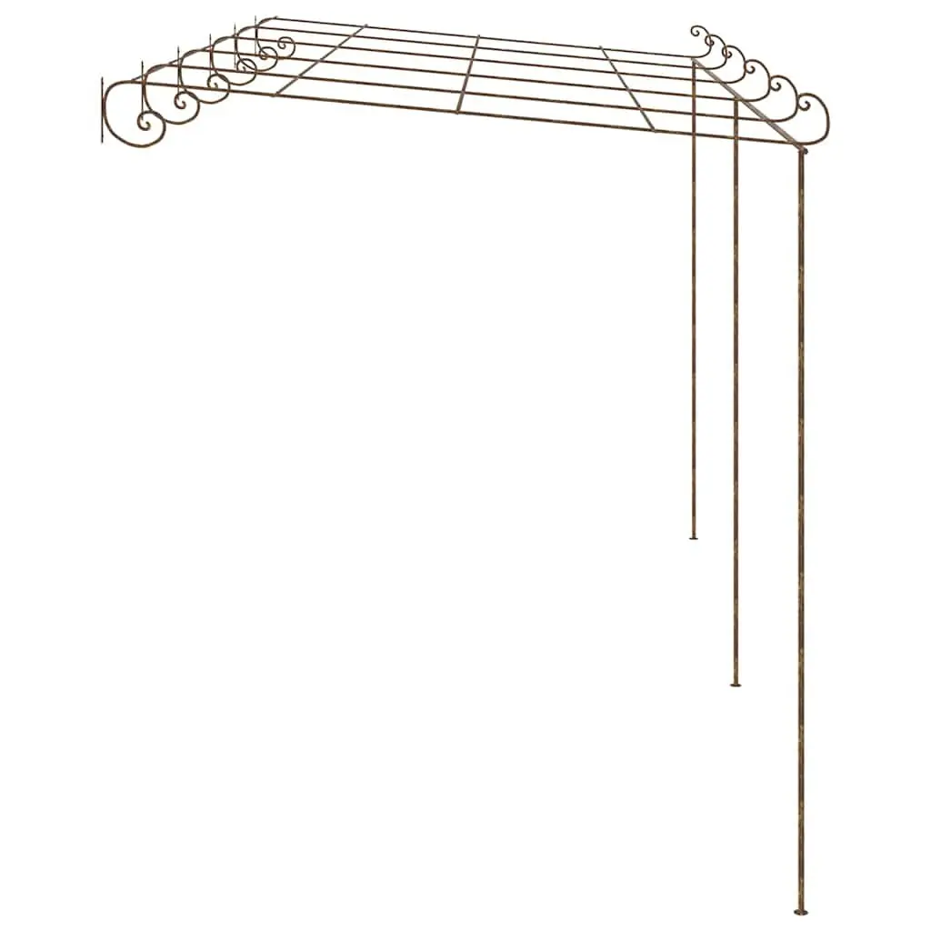 Garden Pergola Wrought Iron Frame Lean-to 6 x 3 x 2.5 m