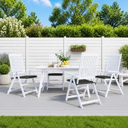 Friendly Anthracite Chair Cushions 4 pcs Outdoor Use