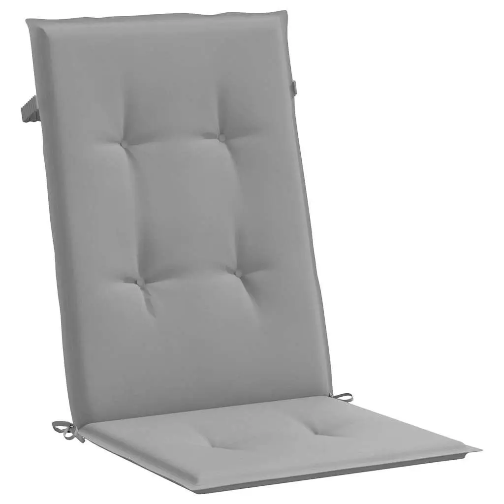 Garden Highback Chair Cushions 6 pcs Grey 120x50x3 cm Outdoor Patio Seat Pad