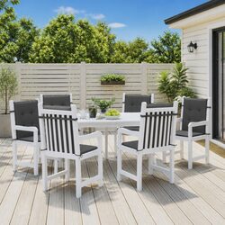 Lowback Chair Cushions 6 Pieces Outdoor Garden Patio Seat Pads Oxford Fabric