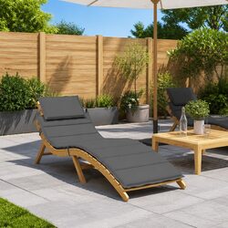 Anthracite Sun Lounger Cushion for Your Comfort