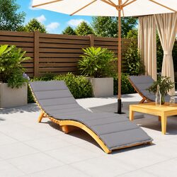 Quality Grey Sun Lounger Cushion for Indoor and Outdoor Use