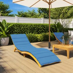 Sun Lounger Cushion Blue Outdoor Garden Patio Chair Seat Pad 200x50x3cm