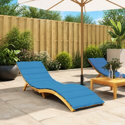Charming Blue Sun Lounger Cushion for Your Garden
