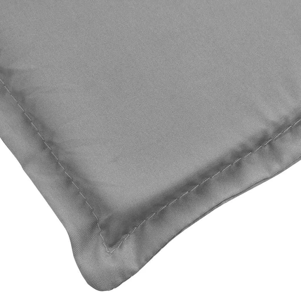 Sun Lounger Cushion Grey Water Resistant Oxford Fabric 200 x 70 x 3 cm