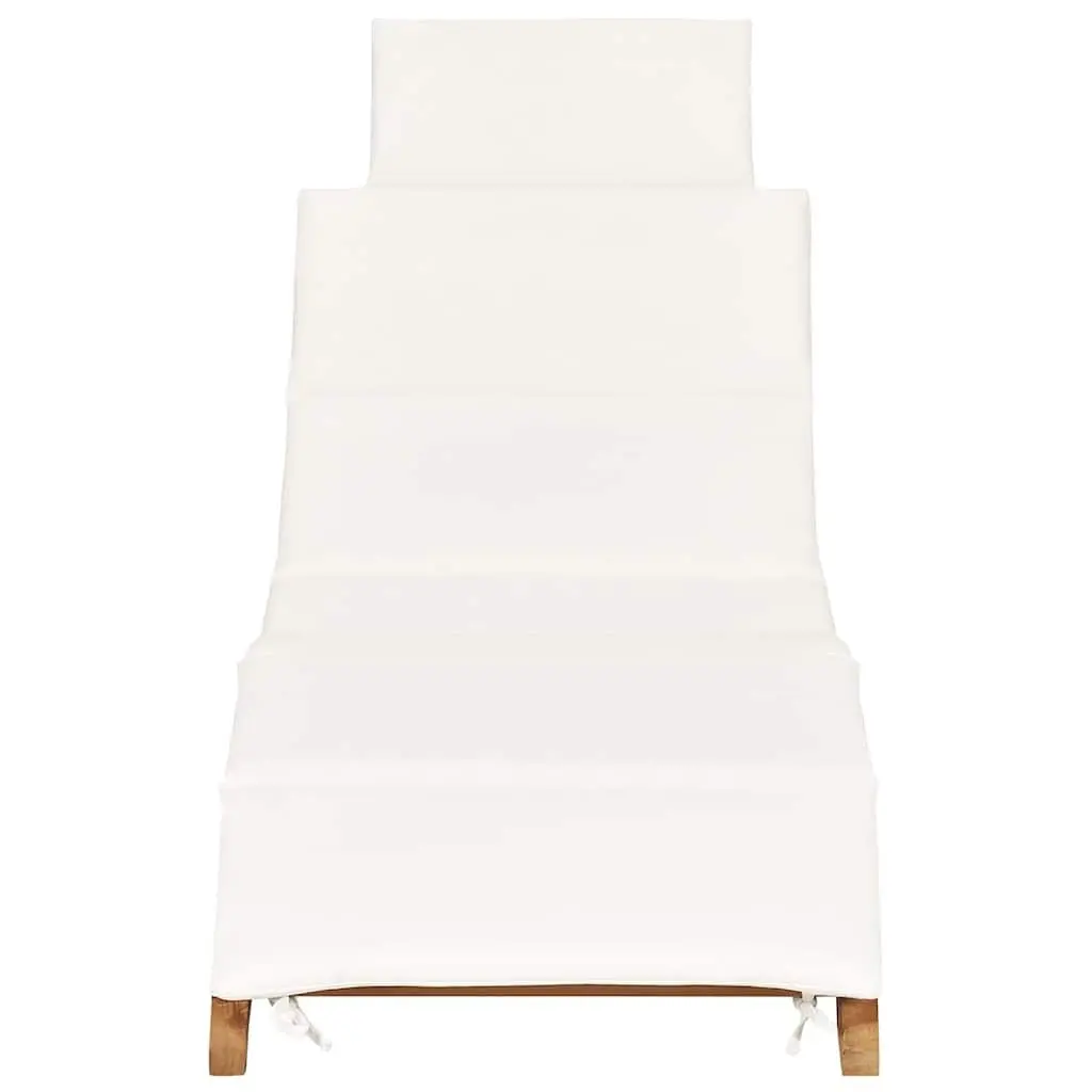 Sun Loungers 2 pcs with Cushions Solid Teak Wood Outdoor Garden Patio Folding