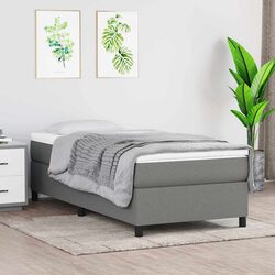 Your Stylish Grey Box Spring Bed with Pocket Spring Mattress