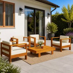 Discover the Comfort of This 5 Piece Garden Lounge Set