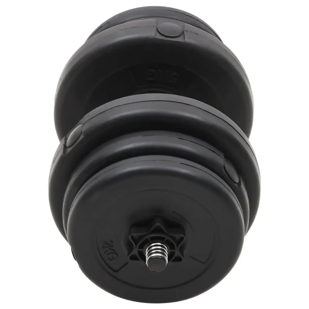 Dumbbell Set 40kg with Plates Brown Steel Concrete Weight Training Home Gym