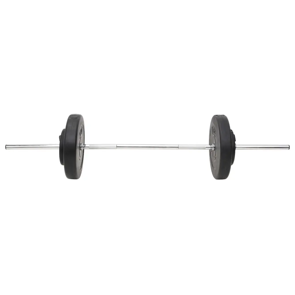 Barbell and Dumbbell Weight Plates Set 60kg Home Gym Training Free Weights Black