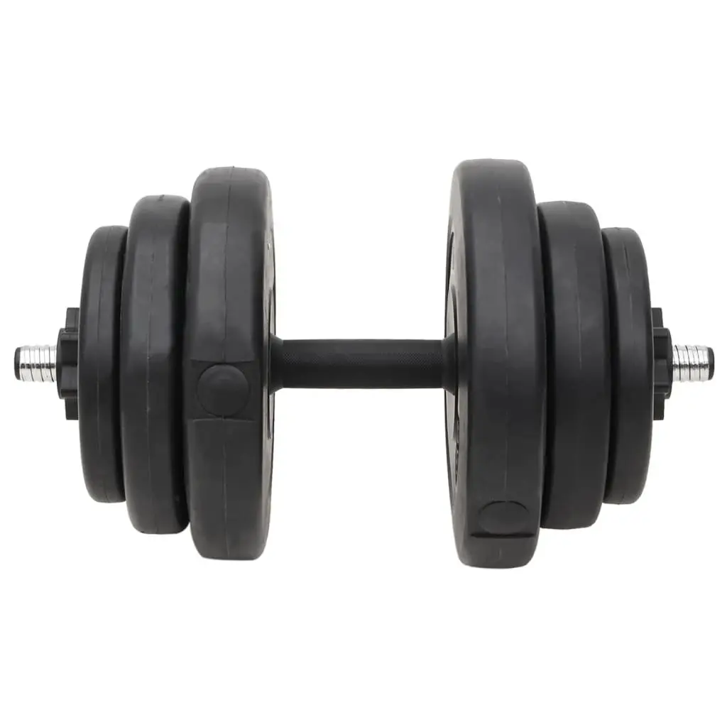 Barbell and Dumbbell Weight Plates Set 60kg Home Gym Training Free Weights Black