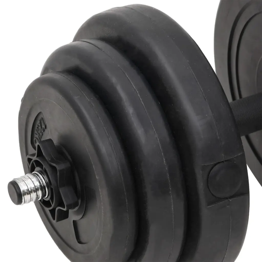 Barbell and Dumbbell Weight Plates Set 60kg Home Gym Training Free Weights Black