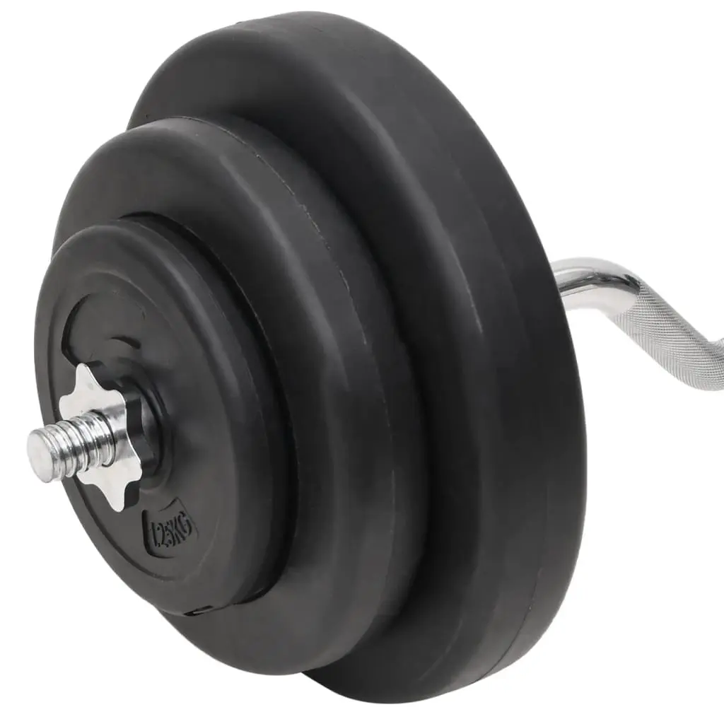 Barbell and Dumbbell Weight Set 60kg Home Gym Training Free Weights Plates