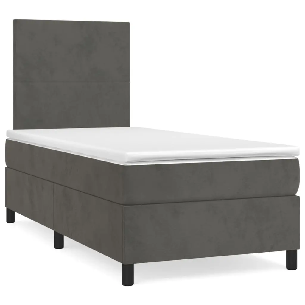 King Single Box Spring Bed with Velvet Touch