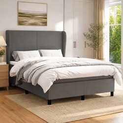 Your New Grey Double Box Spring Bed Awaits
