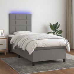 Your Cozy King Single Bed with LED and Adjustable Headboard