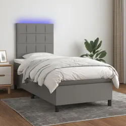 Your Cozy King Single Bed with LED and Adjustable Headboard