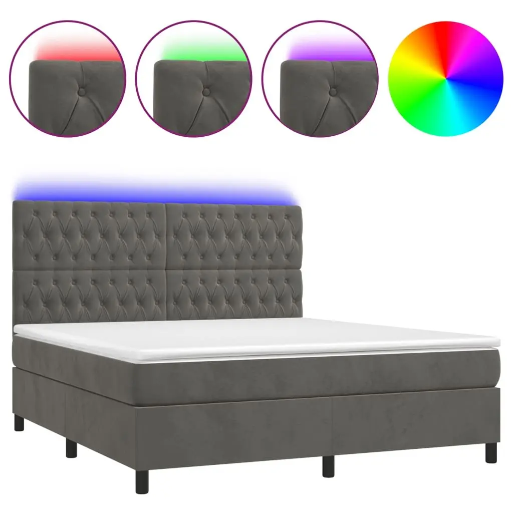 Queen Size Bed with Pocket Springs and LED Lighting