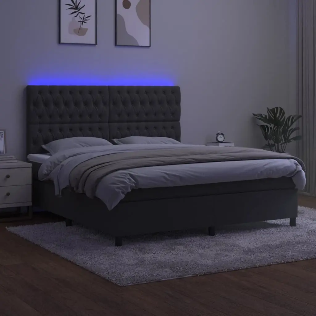 Queen Size Bed with Pocket Springs and LED Lighting