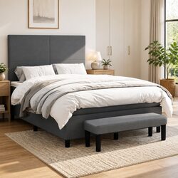 Your Ideal Dark Grey Box Spring Bed Awaits You
