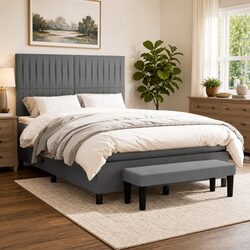 Your Perfect Box Spring Bed Awaits You in Dark Grey