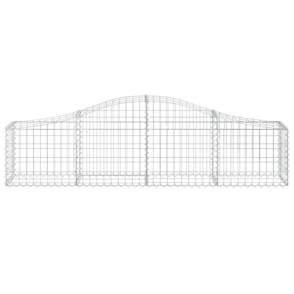 Arched Gabion Baskets 2 pcs Garden Barrier Retaining Wall Outdoor Decoration