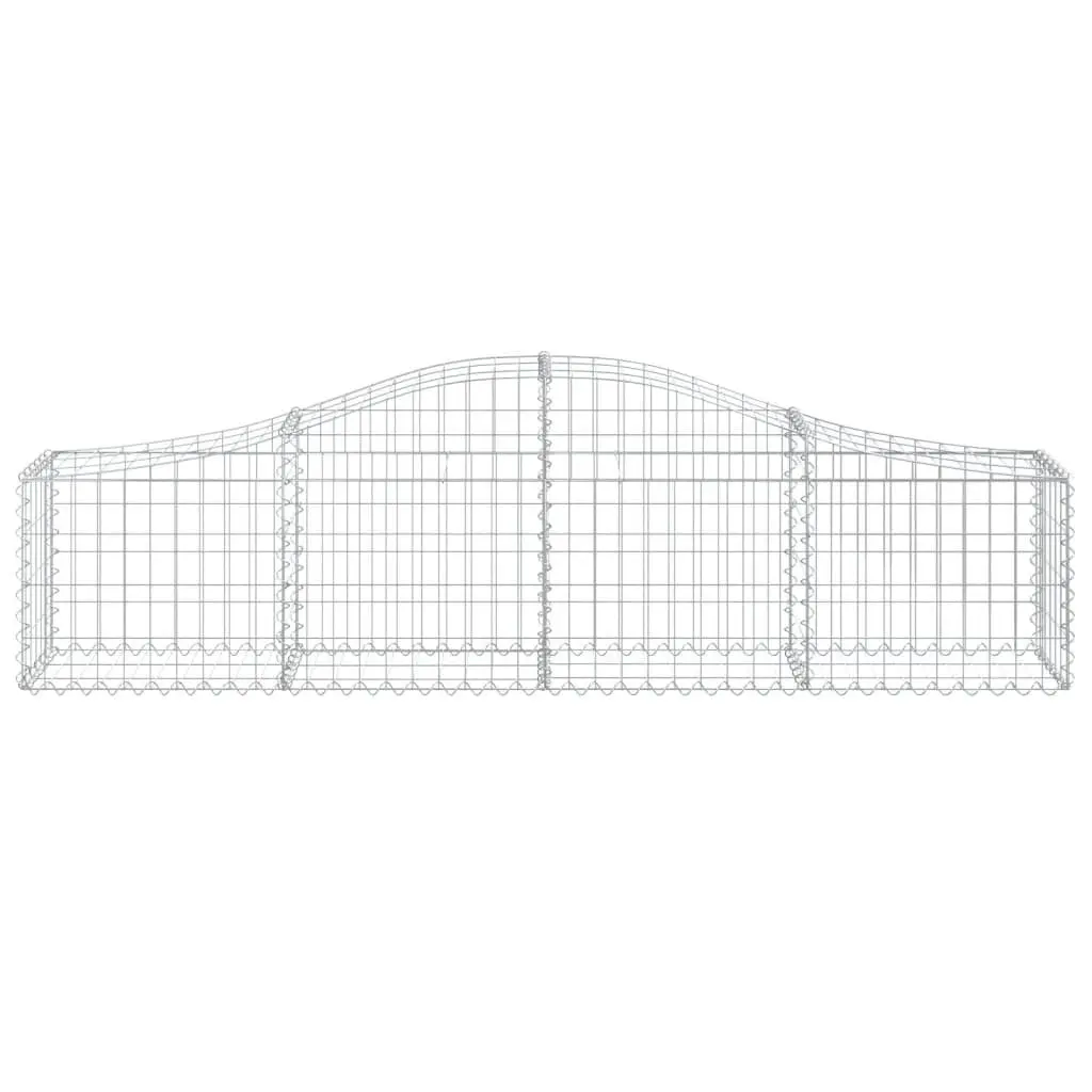 Arched Gabion Baskets Decorative Garden Barrier 200 x 30 x 40/60 cm 3 pcs