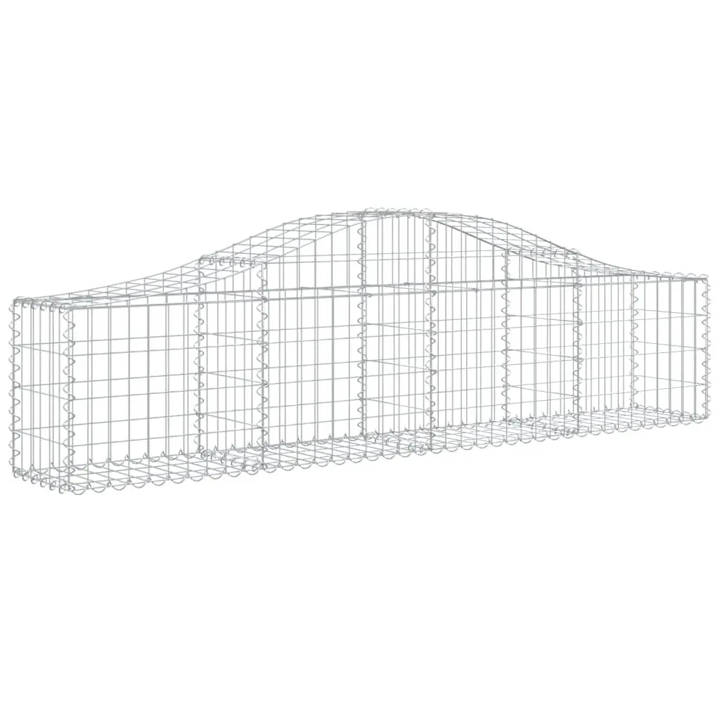 Arched Gabion Baskets Decorative Garden Barrier 200 x 30 x 40/60 cm 4 pcs