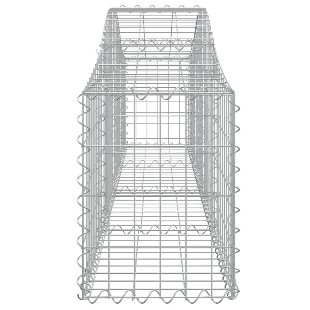 Arched Gabion Baskets Decorative Garden Barrier 200 x 30 x 40/60 cm 4 pcs