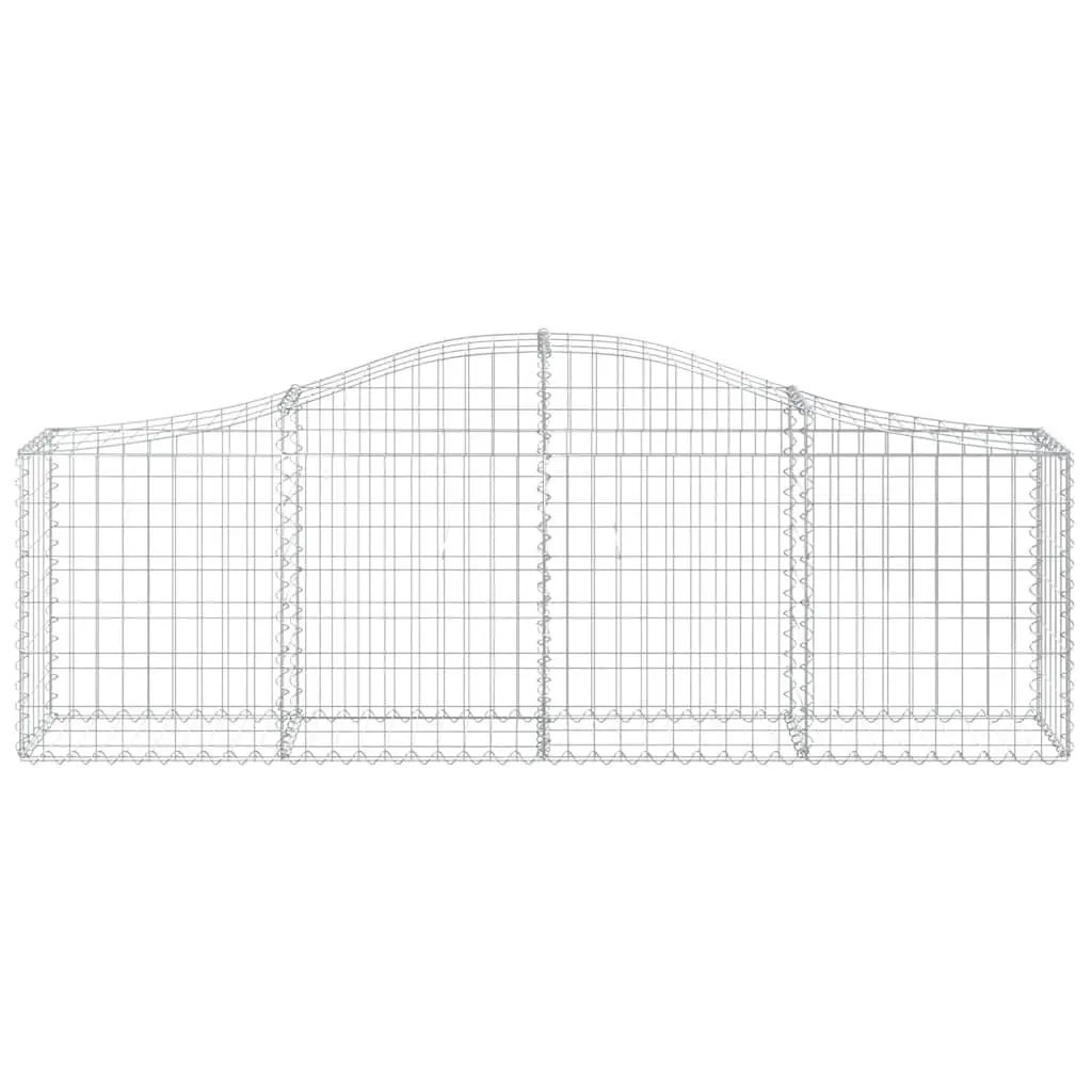 Arched Gabion Baskets Decorative Garden Barriers 200 x 30 x 60/80 cm 2 pcs