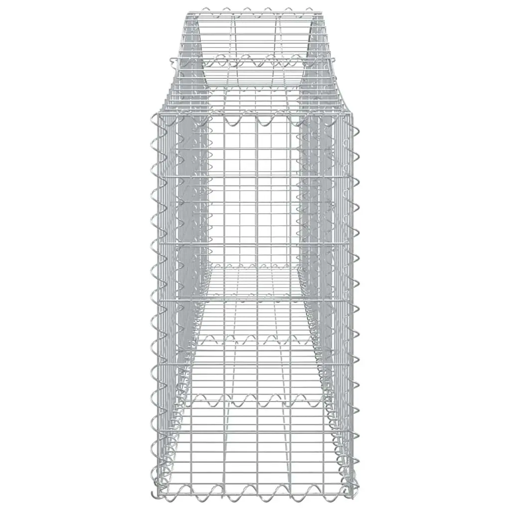 Arched Gabion Baskets Decorative Garden Barriers 200 x 30 x 60/80 cm 2 pcs