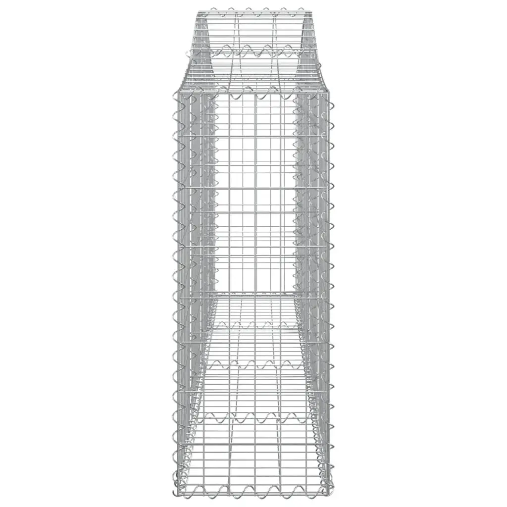 Arched Gabion Baskets Decorative Garden Barrier 200 x 30 x 80/100 cm 2 pcs